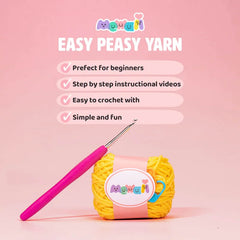 MeWaii® Crochet Original Designed Animal Crochet Kit for Beginners with Easy Peasy Yarn
