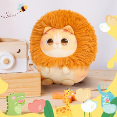 MeWaii® Stuffed Animal Kawaii Kitten with Lion Cat Plush Pillow Squishy Toy With Hoodie