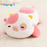 MeWaii® Cute Animal Strawberry Cow Plush Pillow Kawaii Plushies Stuffed Toys Squishy Plushies Cuddle Body Pillow