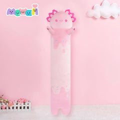 MeWaii® Loooong Family Original Design Giant Pink Hanalotl/Axolotl Stuffed Animal Kawaii Long Plush Pillow Squishy Toy