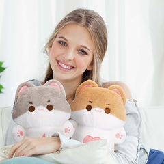 MeWaii® Kitten Orange Kawaii Plush Pillow Squish Toy