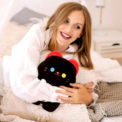 MeWaii® Devil Kitten Black Kawaii Plush Pillow Squish Toy