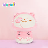 MeWaii® Mushroom Family Swiss Roll Cat Kawaii Plush Pillow Squish Toy