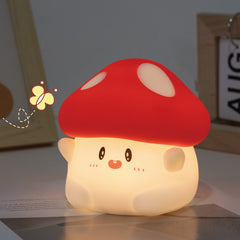 Adorable veilleuse champignon en silicone souple – Cadeau idéal pour les enfants et les filles