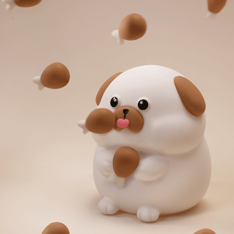 Squishy Silicone Greedy Puppy LED Night Light - Perfect Gift for Kids and Girls Squishy Silicone Greedy Puppy LED Night Light - Perfect Gift for Kids and Girls