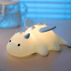 Veilleuse LED en silicone souple en forme de bébé dragon – Cadeau idéal pour les enfants et les filles
