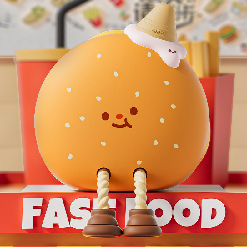 Squishy Silicone Hamburger LED Night Light - Perfect Gift for Kids and Girls