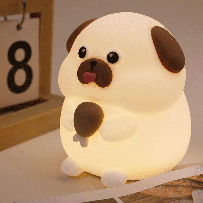 Squishy Silicone Greedy Puppy LED Night Light - Perfect Gift for Kids and Girls Squishy Silicone Greedy Puppy LED Night Light - Perfect Gift for Kids and Girls