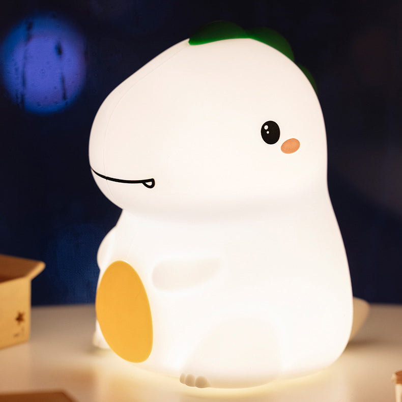 Squishy Silicone Happy Dinosaur LED Night Light - Perfect Gift for Kids and Girls Squishy Silicone Happy Dinosaur LED Night Light - Perfect Gift for Kids and Girls