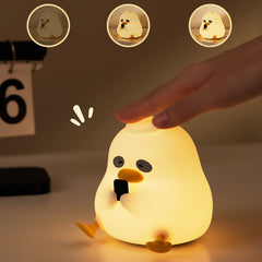 Squishy Silikon-Nachteule-Ente, LED-Nachtlicht – perfektes Geschenk für Kinder und Mädchen