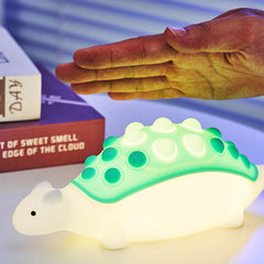 Squishy Silikon Dinosaurier Pop-it LED-Nachtlicht - perfektes Geschenk für Kinder und Mädchen