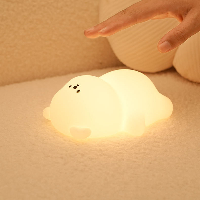 Chubby Bear Night Light 8 colors LED Squishy Silicone Tap Lamp Best Gift for Baby and Girl Chubby Bear Night Light 8 colors LED Squishy Silicone Tap Lamp Best Gift for Baby and Girl