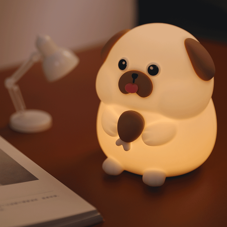 Squishy Silicone Greedy Puppy LED Night Light - Perfect Gift for Kids and Girls Squishy Silicone Greedy Puppy LED Night Light - Perfect Gift for Kids and Girls