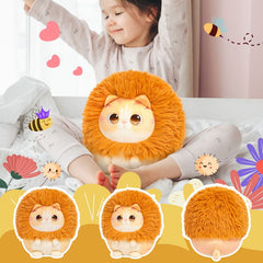 MeWaii® Stuffed Animal Kawaii Kitten with Lion Cat Plush Pillow Squishy Toy With Hoodie