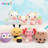MeWaii® Crochet Original Designed Animal Crochet Kit for Beginners with Easy Peasy Yarn