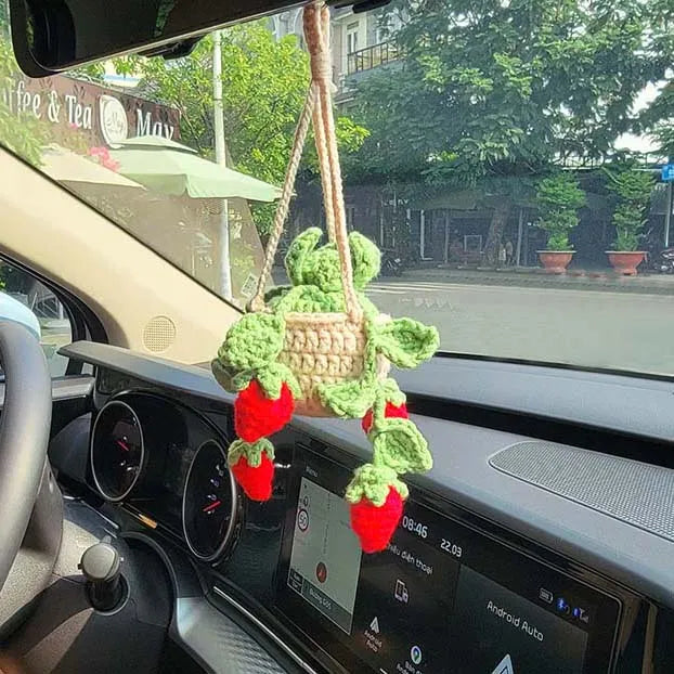 MeWaii® Handmade Crochet Flowers and Potted Plants Car Hanging