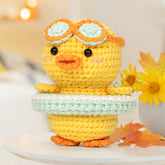 MeWaii®Crochet Duck Crochet Kit for Beginners with Easy Peasy Yarn
