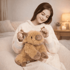 Highland Cow Plush Cattle Stuffed Animals, Microwavable, Pain Stress Relief, Anxiety, Women Kid Bedtime Best Gift