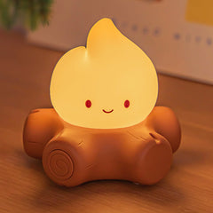 Huggwaii Campfire Silicone Squishy Cute Flame Night Light Playful Face Cozy Perfect Gift