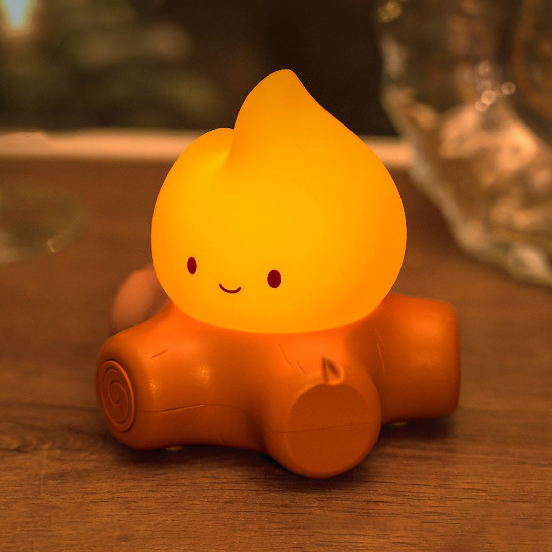 Campfire Cute Flame Night Light Playful Face Cozy Perfect Gift
