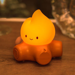 Huggwaii Campfire Silicone Squishy Cute Flame Night Light Playful Face Cozy Perfect Gift