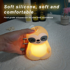 Huggwaii Meditating Sloth Squishy Silicone  Calm Glow Night Light Sitting Pose Lamp Perfect Gift