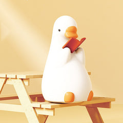 Goose Silicone Squishy Night Light Gift Cute Reading Red Book for Bedroom Desk Perfect Gift