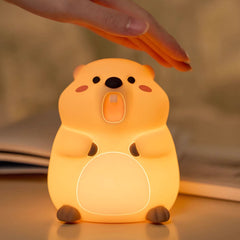 Groundhog Silicone Squishy Night Light Cute Standing LED Lamp Perfect Gift
