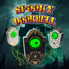 One-Eyed Halloween Doorbell Haunted Castle Wall Hanging with Moving Eye Ring Sound Effect
