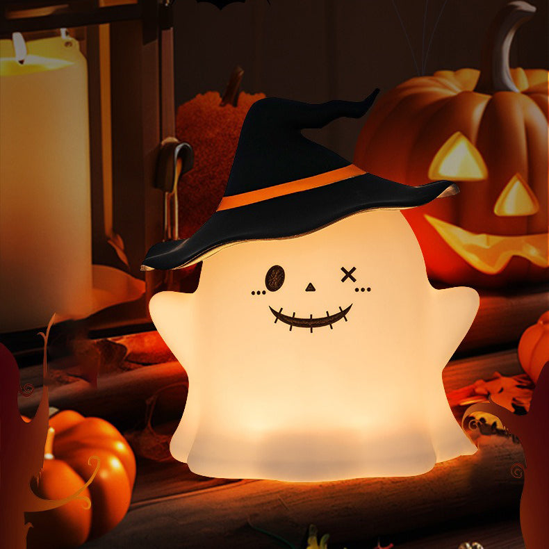 Ghost Halloween Silicone Night Light Witch Hat Cute Spooky Lamp Holiday Gift Ghost Halloween Silicone Night Light Witch Hat Cute Spooky Lamp Holiday Gift