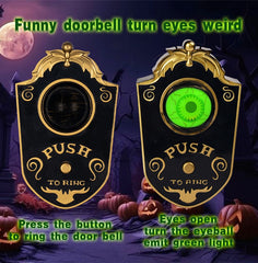 One-Eyed Halloween Doorbell Haunted Castle Wall Hanging with Moving Eye Ring Sound Effect