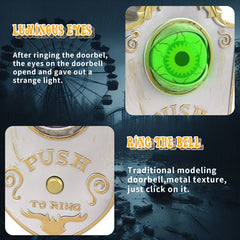 One-Eyed Halloween Doorbell Haunted Castle Wall Hanging with Moving Eye Ring Sound Effect