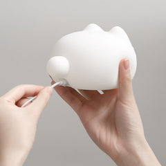 Huggwaii Orange Cat LED Squishy Tap Tap Night Light Lamp