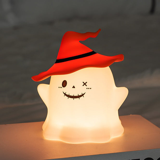 Ghost Halloween Silicone Night Light Witch Hat Cute Spooky Lamp Holiday Gift Ghost Halloween Silicone Night Light Witch Hat Cute Spooky Lamp Holiday Gift