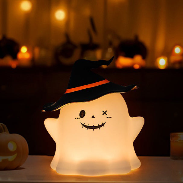 Ghost Halloween Silicone Night Light Witch Hat Cute Spooky Lamp Holiday Gift Ghost Halloween Silicone Night Light Witch Hat Cute Spooky Lamp Holiday Gift