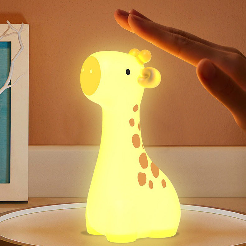 Giraffe Cute Spot Squishy Silicone Night Light Gentle Glow Animal Perfect for Gift