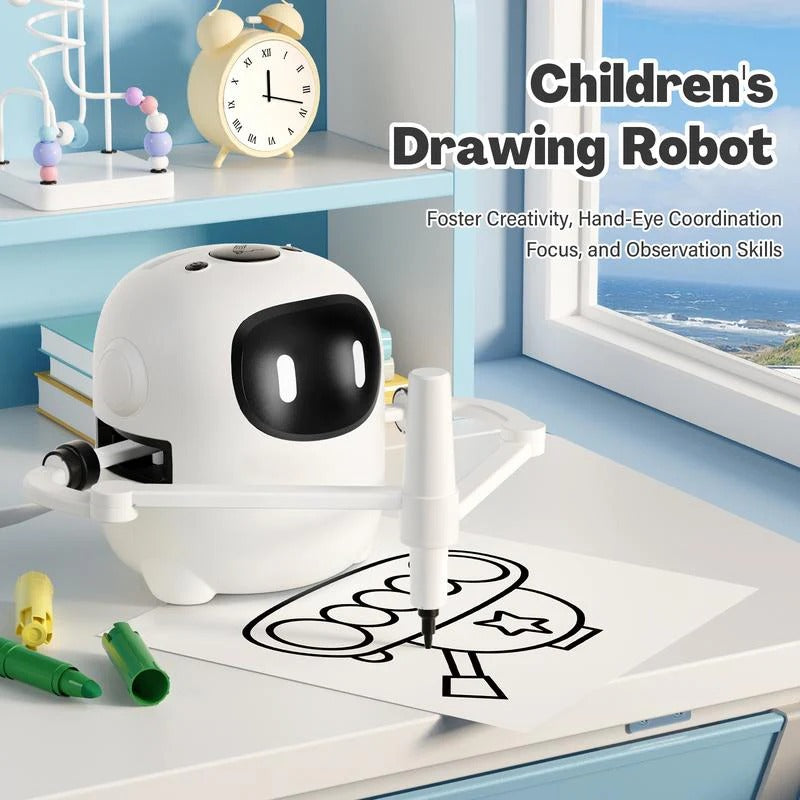 Drawing Robot Montessori Educational Toy for Creative Learning & Fun for Boys & Girls Ages 3-8 Gift