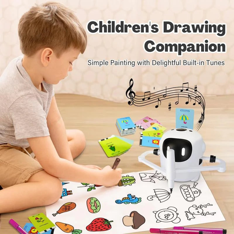 Drawing Robot Montessori Educational Toy for Creative Learning & Fun for Boys & Girls Ages 3-8 Gift