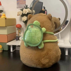 Capybara Plush With Turtle Bag Plushies Squishy Pillow Toy