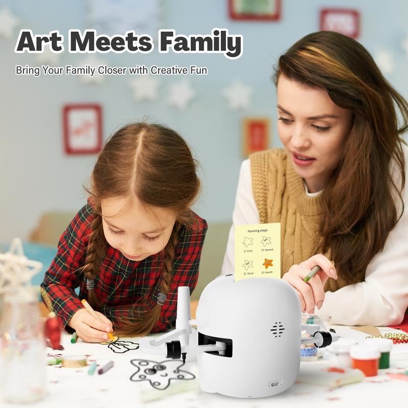 Drawing Robot Montessori Educational Toy for Creative Learning & Fun for Boys & Girls Ages 3-8 Gift