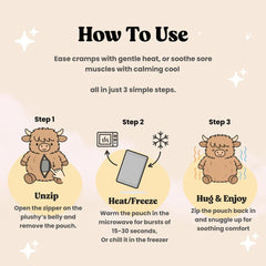 Highland Cow Plush Cattle Stuffed Animals, Microwavable, Pain Stress Relief, Anxiety, Women Kid Bedtime Best Gift