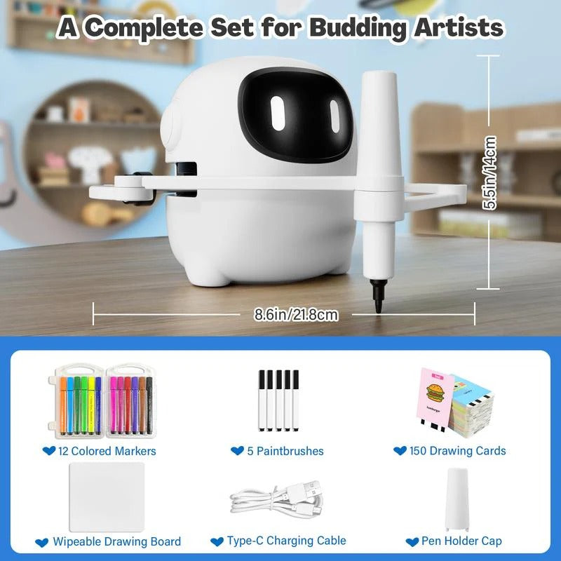 Drawing Robot Montessori Educational Toy for Creative Learning & Fun for Boys & Girls Ages 3-8 Gift