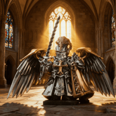 Crimson Templar Collectible Figure Detachable Bronze Copper Knight Statue