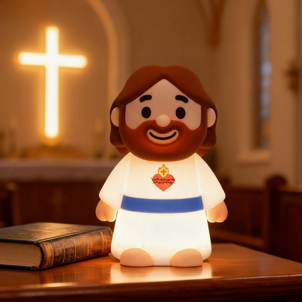 Huggwaii Jesus Peaceful Spiritual Silicone Squishy Night Light Prayer Corner Holy Figure Lamp for Perfect Gift Huggwaii Jesus Peaceful Spiritual Silicone Squishy Night Light Prayer Corner Holy Figure Lamp for Perfect Gift
