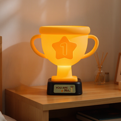 Top Star Trophy Night Light Silicone Squishy Star Cup with 15 Sticker Base Perfect Gift