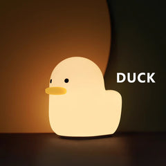 Squishy Silikon-Ente, LED-Nachtlicht – perfektes Geschenk für Kinder und Mädchen