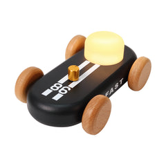 GOOD KART NIGHT LIGHT – Wooden Go Kart LED Table Lamp with RGB & Warm Light, Dimmable Bedside Ambient Light, Rechargeable Decorative Night Lamp