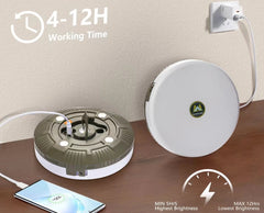 RGB Camping Lights Disk Light with Retractable LED Strip Magnetic & Portable