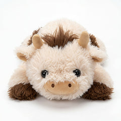 MeWaii® Brown Cow Fuzzy Long Haired Weighted Stuffed Animal