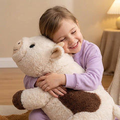 MeWaii® 5lbs Cow Weighted Stuffed Animal – Microwavable Plush Heating Pad for Removable Inner Pad, Best Gift Kids & Adults